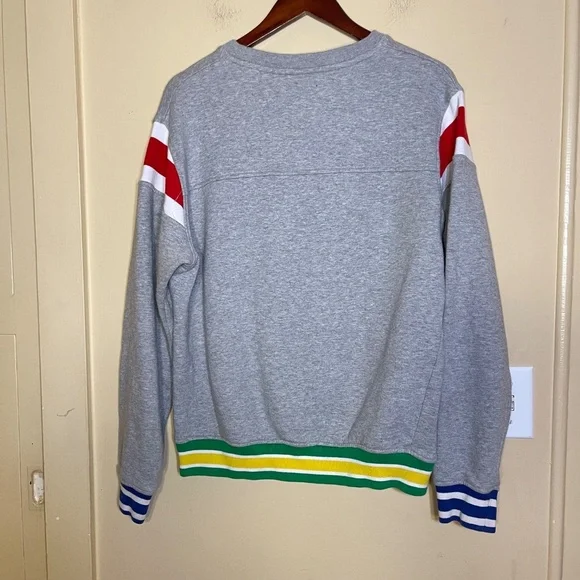 Akoo Gray Sweatshirt with Vibrant Stripes - Picture 2 of 7